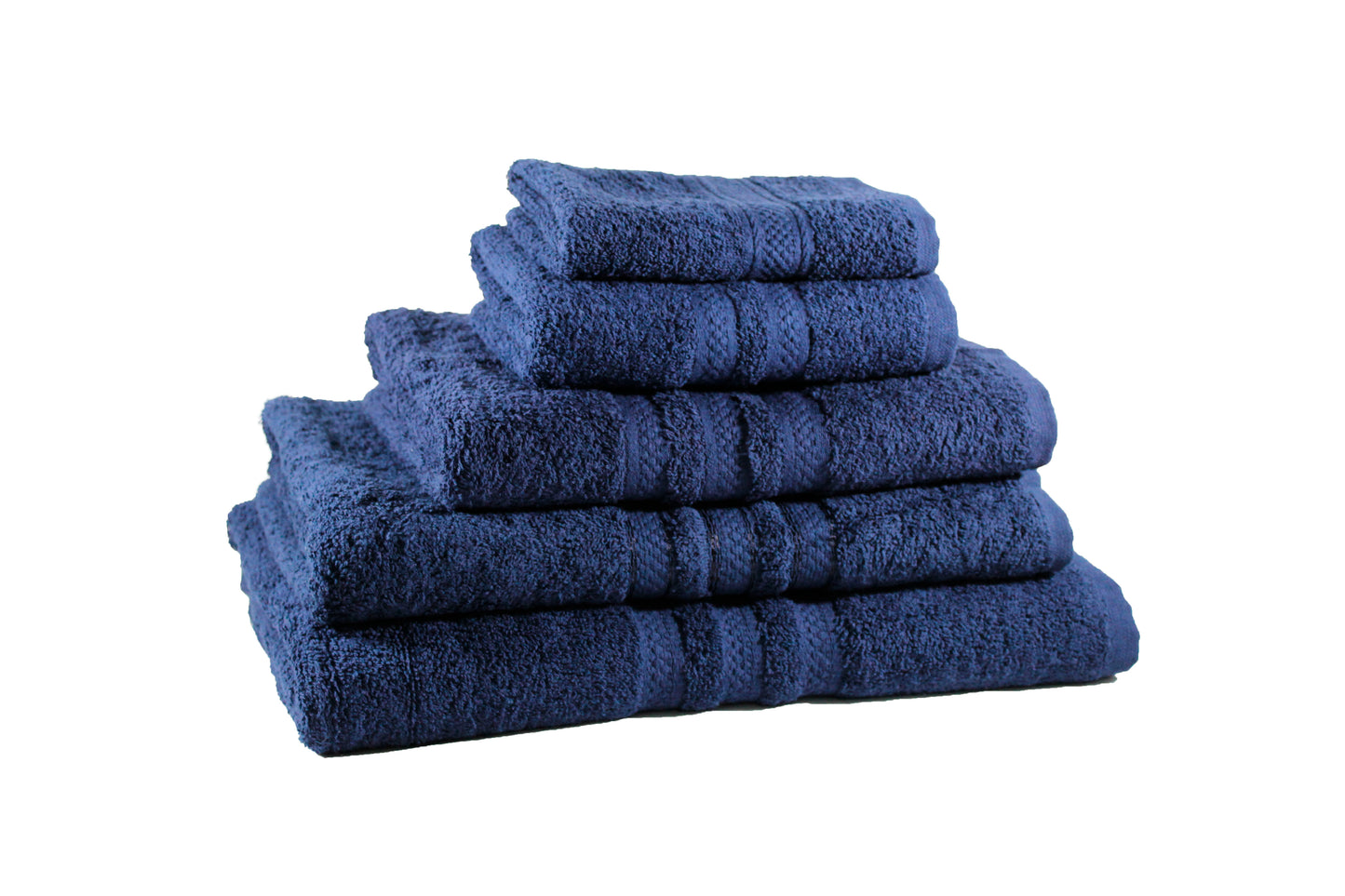 Combo Toalla Klassik Todos los Tamaños Color Navy Cinco Unidades - Faxel