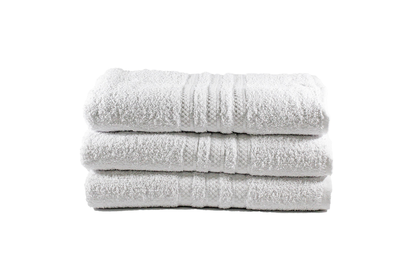 Toalla Klassik Tamaño Semiplaya Color Blanca Combo de Tres Unidades - Faxel