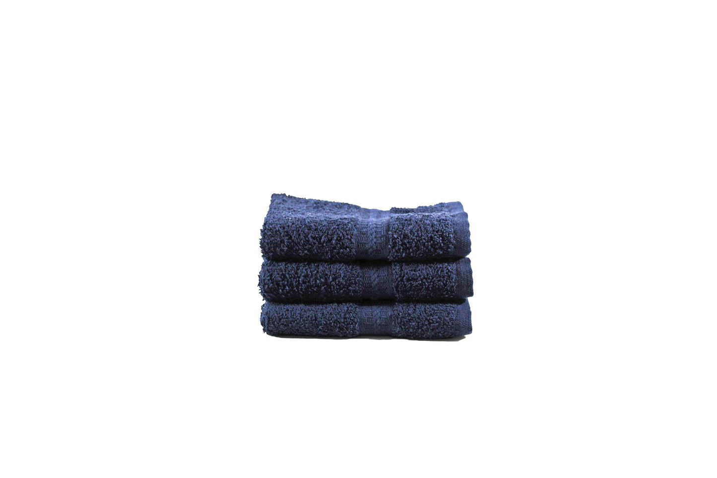 Toalla Natural Tamaño Facial Color Navy Combo de Tres Unidades - Faxel