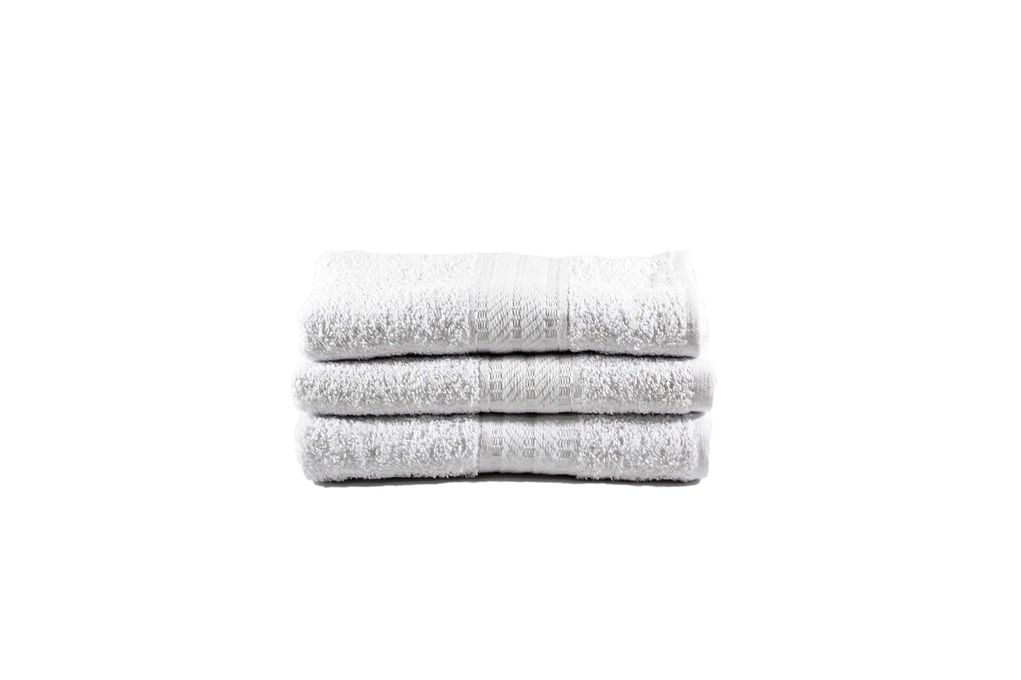 Toalla Natural Tamaño Manos Color Blanca Combo de Tres Unidades - Faxel