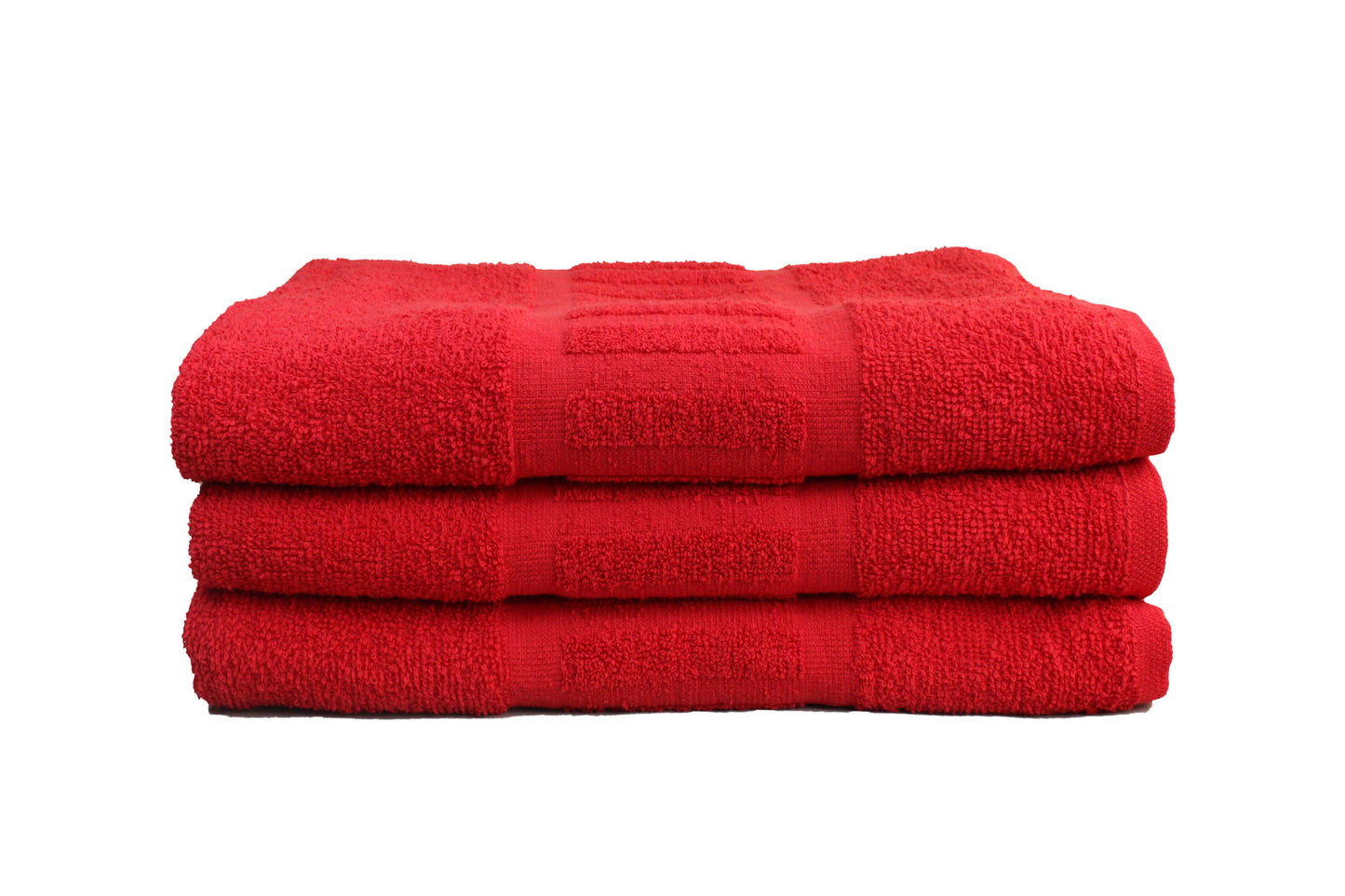 Toalla Mecca Tamaño Playa Color Roja Combo de Tres Unidades - Faxel