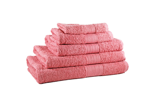 Combo de toallas color coral, cinco unidades para diferentes usos
