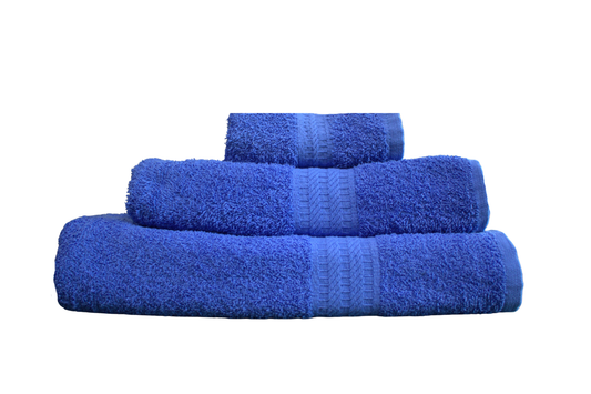 Combo de tres toallas Aqua Blue en diferentes tamaños
