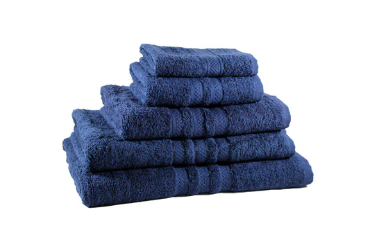 Combo Toalla Klassik Todos los Tamaños Color Navy Cinco Unidades - Faxel