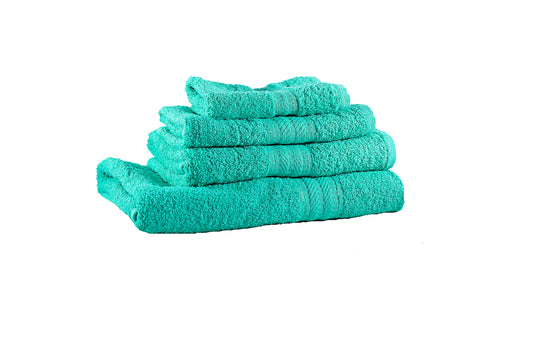 Combo Toalla Natural Todos los Tamaños Color Aqua Cuatro Unidades - Faxel