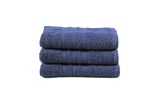 Toalla Klassik Tamaño Baño Color Navy Combo de Tres Unidades - Faxel