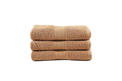 Toalla Majestic Tamaño Baño Color Cocoa Combo de Tres Unidades - Faxel