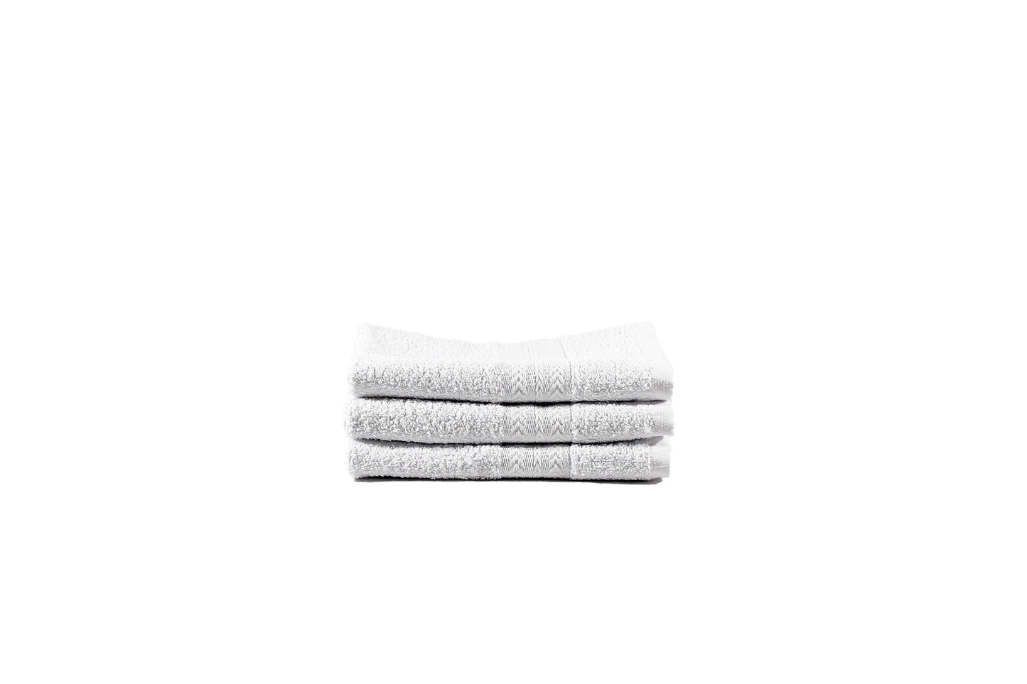 Toalla Majestic Tamaño Facial Color White Combo de Tres Unidades - Faxel