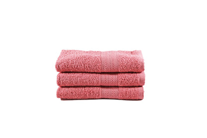 Toalla Majestic Tamaño Manos Color Coral Combo de Tres Unidades - Faxel