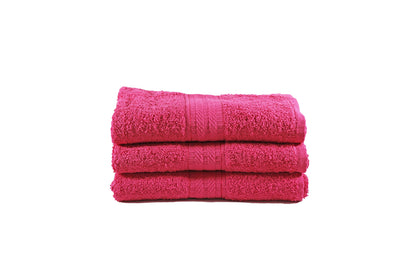 Toalla Natural Tamaño Baño Color Azalea Pink Combo de Tres Unidades - Faxel