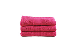Toalla Natural Tamaño Baño Color Azalea Pink Combo de Tres Unidades - Faxel