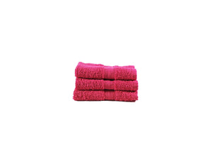 Toalla Natural Tamaño Facial Color Azalea Pink Combo de Tres Unidades - Faxel