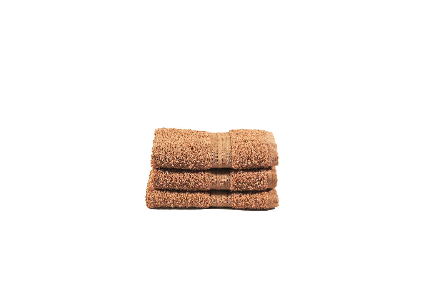 Toalla Natural Tamaño Facial Color Cocoa Combo de Tres Unidades - Faxel