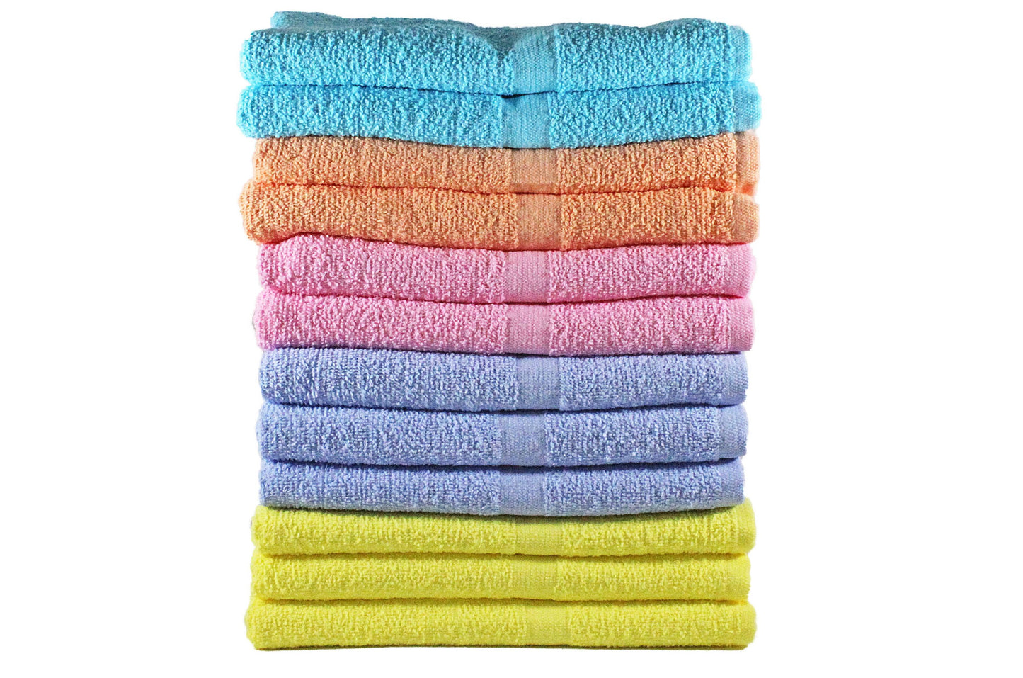 Toalla Unica Tamaño Baño Colores Pastel Combo de Doce Unidades - Faxel