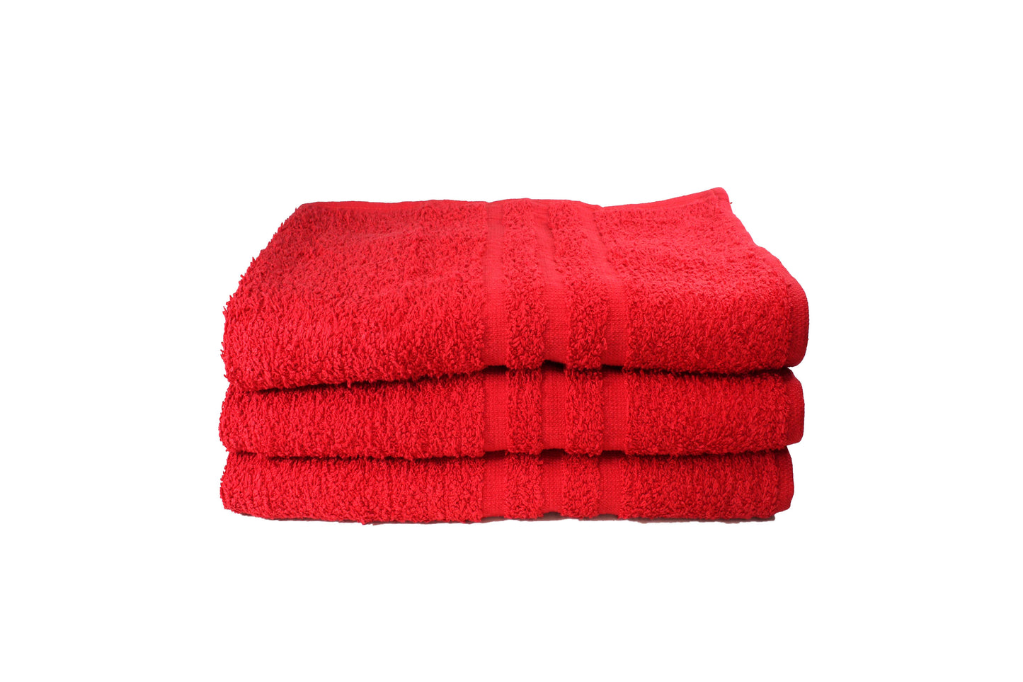 Toalla Dundee Tamaño Baño Color Roja Combo de Tres Unidades - Faxel