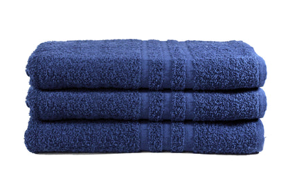 Toalla Dundee Tamaño Playa Color Azul Marino Combo de Tres Unidades - Faxel