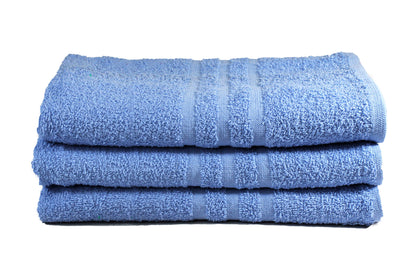 Toalla Dundee Tamaño Playa Color Celeste Combo de Tres Unidades - Faxel