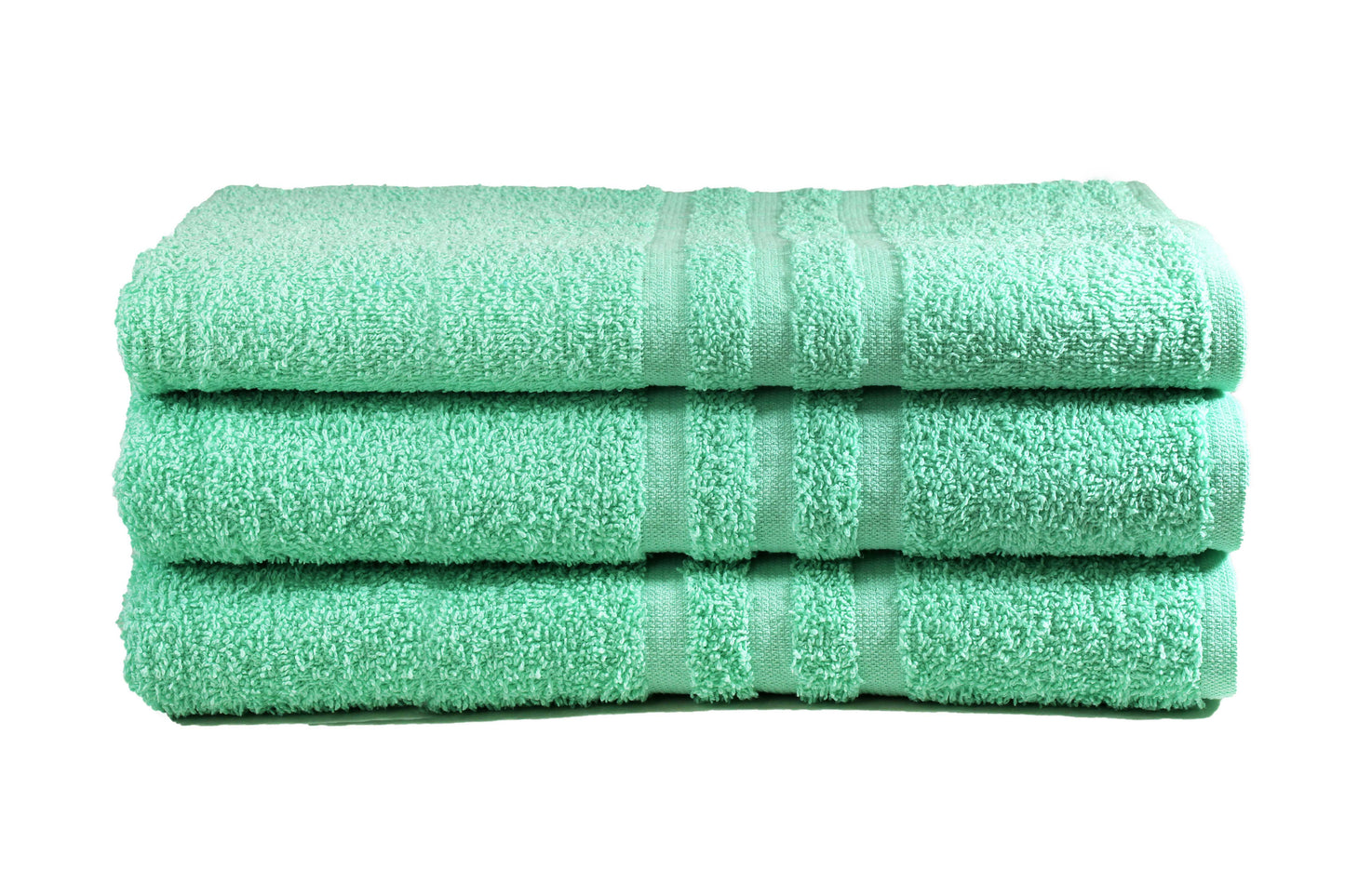 Toalla Dundee Tamaño Playa Color Verde Menta Combo de Tres Unidades - Faxel