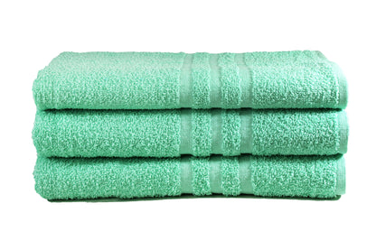 Toalla Dundee Tamaño Playa Color Verde Menta Combo de Tres Unidades - Faxel