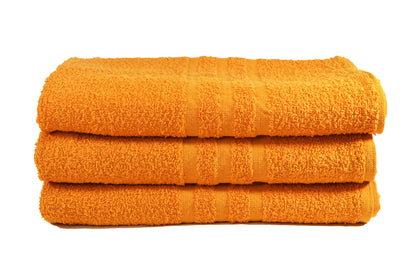 Toalla Dundee Tamaño Playa Color Naranja Combo de Tres Unidades - Faxel