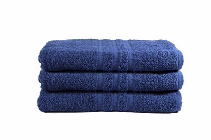Toalla Dundee Tamaño Playa Color Azul Marino Combo de Tres Unidades - Faxel
