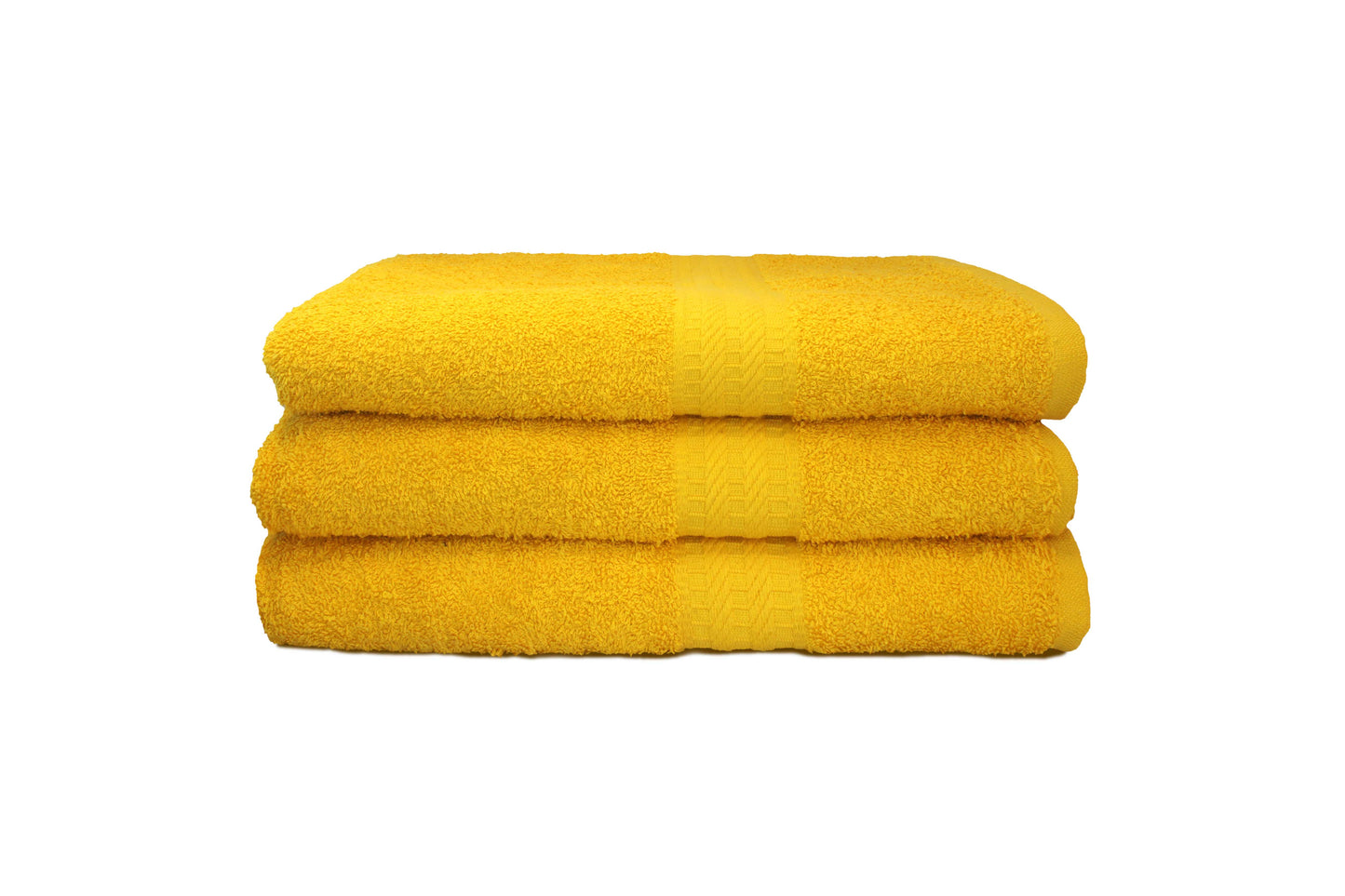 Toalla Natural Tamaño Playa Color Amarillo Combo de Tres Unidades - Faxel