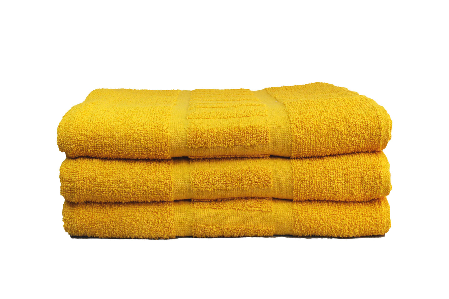 Toalla Mecca Tamaño Playa Color Amarillo Combo de Tres Unidades - Faxel