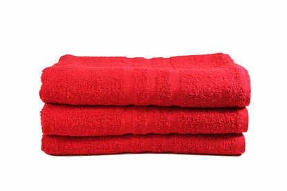 Toalla Dundee Tamaño Playa Color Roja Combo de Tres Unidades - Faxel