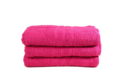 Toalla Dundee Tamaño Semiplaya Color Fucsia Combo de Tres Unidades - Faxel