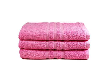 Toalla Dundee Tamaño Semiplaya Color Rosado Combo de Tres Unidades - Faxel